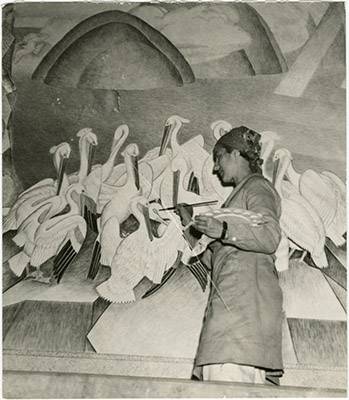 June 16 1934 Helen K. Forbes painting Fleishhacker Motherhouse mural MOR-0741.jpg