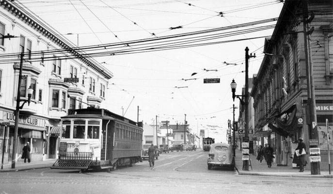 File:Streetcar at Haight and Stanyan 1940 AAB-3957.jpg