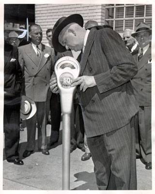 Lapham testing first parking meter 1947 AAD-3240.jpg