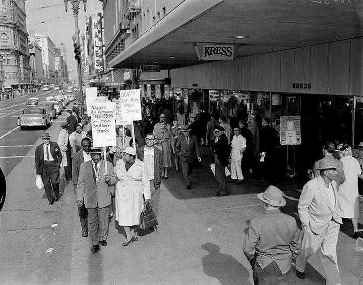 Picket-lines-in-front-of-Kress-and-FW-Woolworth-Market-and-Powell-Streets-Feb-27-1960-180109 10150094803451708 7252893 n.jpg