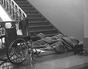 Mattress Federal officials tried to push out demonstrators who, on April 5, 1977, hunkered down at the U.S. Department of Health, Education and Welfare office in San Francisco.jpg