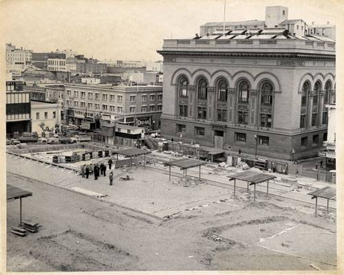 Portsmouth Square before construction with old Hall of Justice AAA-7079.jpg