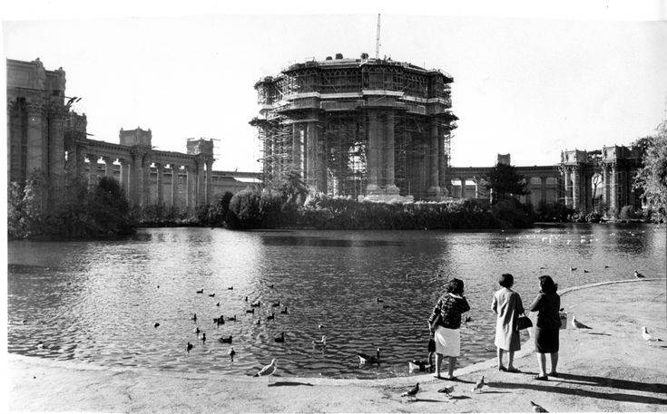 Palace of Fine Arts under construction Nov 4 1966 Joe Rosenthal SFC.jpg