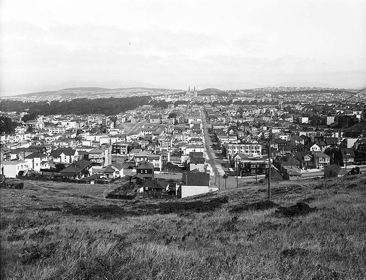 File:View-From-Tank-Hill-Park-near-Belgrave-Avenue-Towards-Panhandle-of-Golden-Gate-Park-and-Saint-Ignatius-Church-Image-Number-34 -Circa-1920-D6785 1.jpg