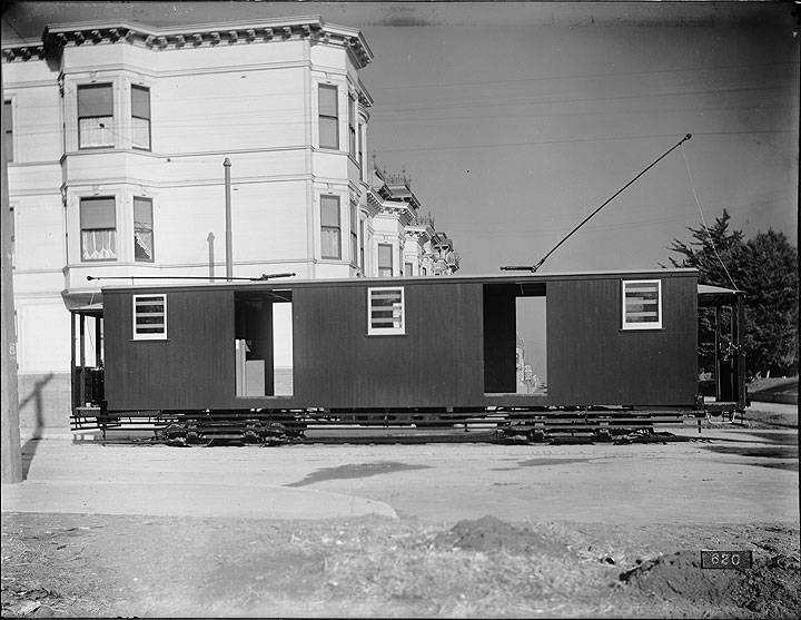 File:Streetcar-For-Transporting-Horses-to-the-Tanforan-Race-Track-This-Car-Was-Later-Used-for-Transporting-Strike-Breakers-in-1907-and-Was-Known-as-the-Car-of-Mystery-During-the-Strike- December-1-1905 U0062.jpg