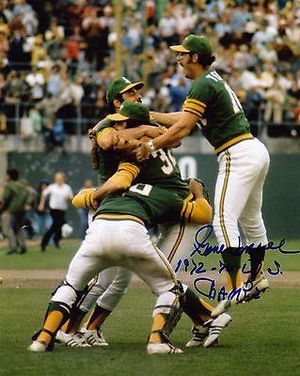 A's celebrate winning