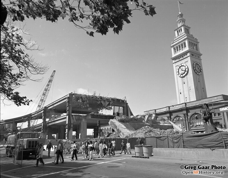 Demolition of Embarcadero July 1991 wnp72.16966d.jpg