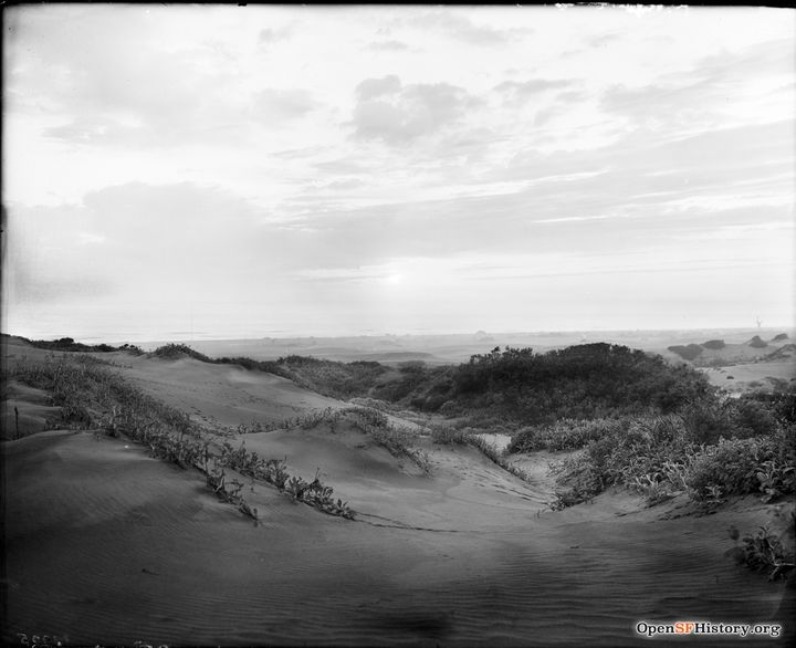 Sand dunes 1910 w windmill Willard Worden wnp15.366.jpg