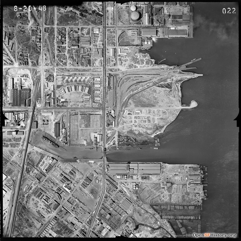 Aug 20 1948 Southern Pacific Railroad, Islais Creek (Section 022 of 190 - 1948 Aerial Survey of San Francisco) wnp31.1948.022.jpg