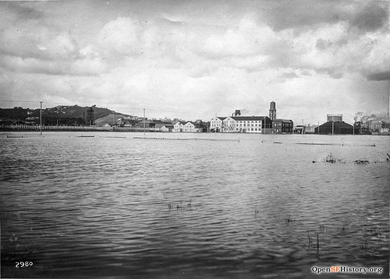 Islais Creek flood Jan 14 1916 North from Phelps n Jerrold dpwbook15 dpw2980 wnp36.01159.jpg