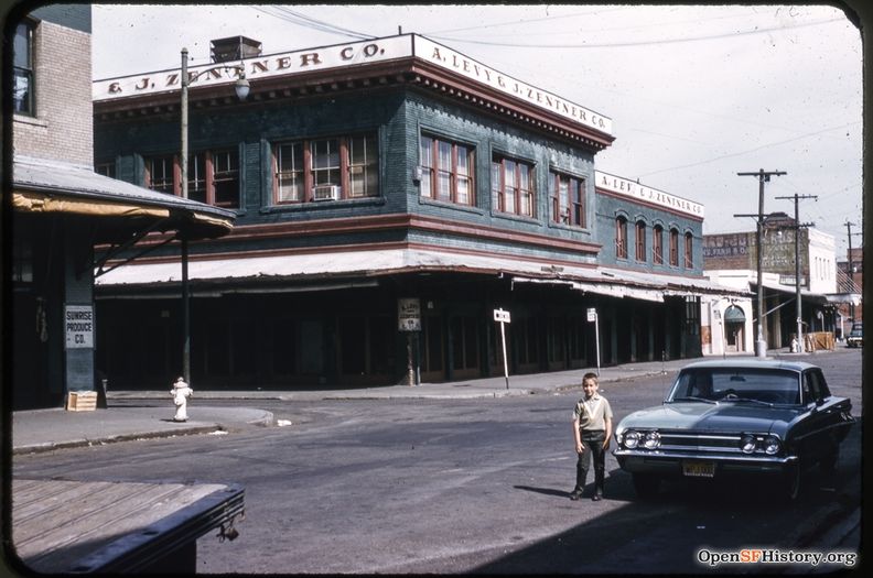 1963 Levy and Zentner Co. , NW Corner, Davis and Washington. Sunrise Produce Company. wnp25.0261.jpg