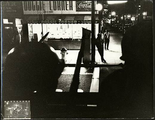 File:Fillmore Street at night during the curfew caused by the 1966 Bayview-Hunters Point riots AAK-1656.jpg