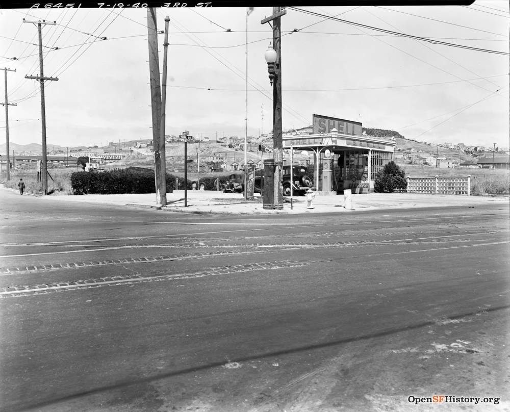 FileJuly 19 1940 Shell Gas Station at the corner of 3rd Street and