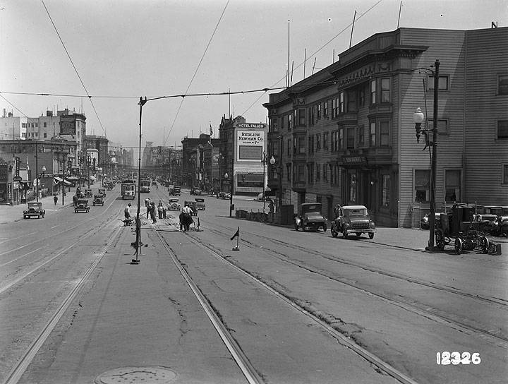File:Improving-Streetcar-Tracks-at-Market-St-near-Gough-with-air-compressor-and-ovehead-hose-line-Aug-6-1930-U12326.jpg