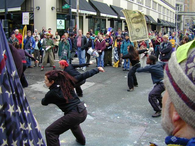 File:Art and rev dancing in streets with chris in foreground.jpg