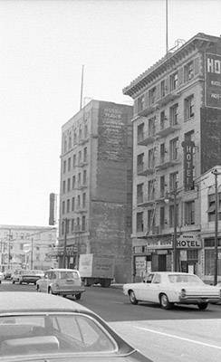 Panama Hotel, 176 4th Street, and Mars Hotel, 193 4th Street, before demolition as part of South of Market Redevelopment TOR-0049.jpg