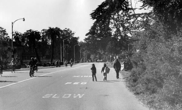 File:Pedestrians bicyclists JFK Drive 1970.jpg