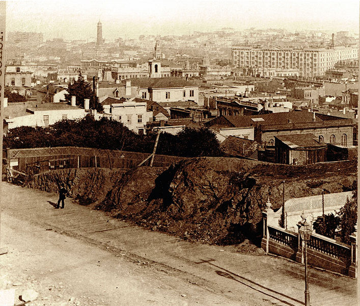 File:View-southeast-from-Nob-Hill-towards-Palace-Hotel-and-Selby-Shot-Tower.jpg