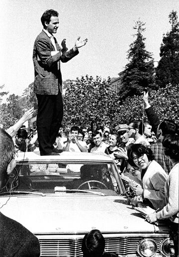 Mario-Savio-Oct-1-1964-on-police-car Bancroft.jpg