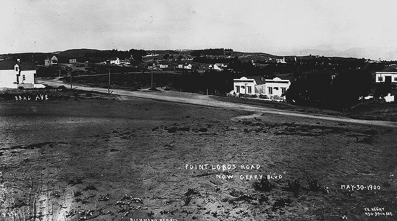 File:NW-from-31st-near-Geary-(Pt-Lobos-Rd)-Cemetery-at-Lincoln-Park-May-30-1900-SFPL.jpg