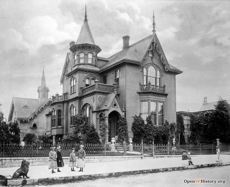 File:View southwest to 555 Harrison Street, Harrison at Essex-- Rincon Hill home of Benjamin Horn c1865 opensfhistory wnp26.491.jpg