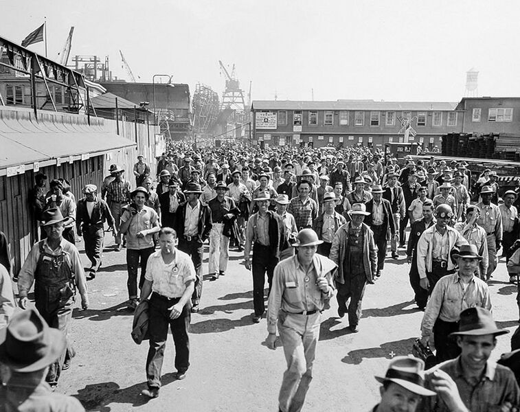 File:Union-Ironworks-shift-change-c-1940s PHAP.jpg