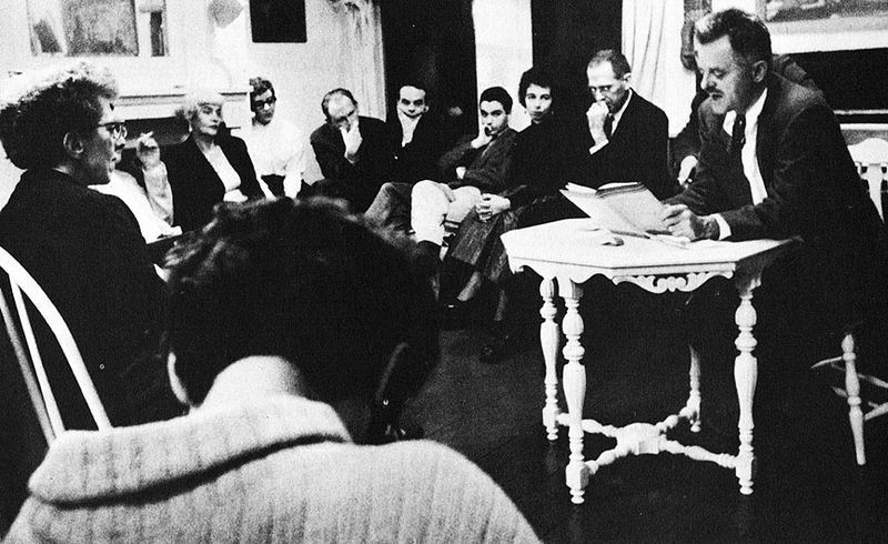File:Feb-5-1957-l-to-r-Ida-Hodes---Eva-Triem---unidentified-woman---Jack-Spicer---James-Broughton---Philip-Lamantia---Ariel-Parkinson---William-Everson---Kenneth-Rexroth-reading.jpg