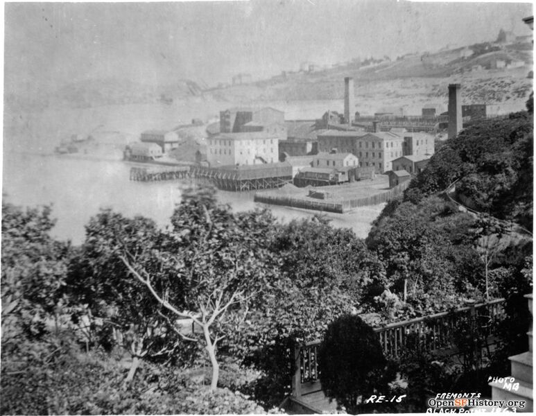 File:View southeast from Fremonts residence to Pioneer Woolen Mills on site of present Aquatic Park wnp71.1607.jpg