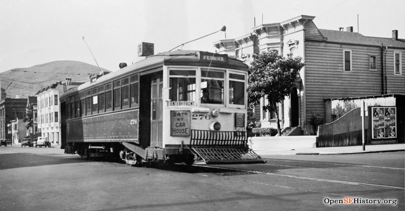 Folsom and 25th c 1935 36-Line 276. Houses on right still there. Bernal Hill in background wnp67.0529.jpg