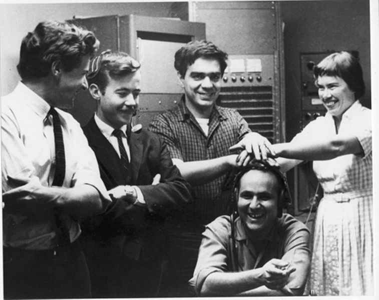 File:DAVID BERNSTEIN - Oliveros and Tape Music Center colleagues consecrate Morton Subotnick cover1-2.jpg