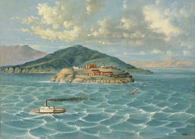 File:Alcatraz oil painting as early military base.jpg