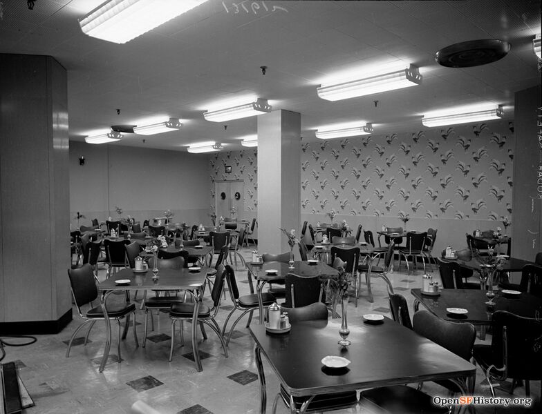 File:Oct 10 1952 Woolworth's New Store interior - Dining Room. Flood Building opensfhistory wnp28.0488.jpg