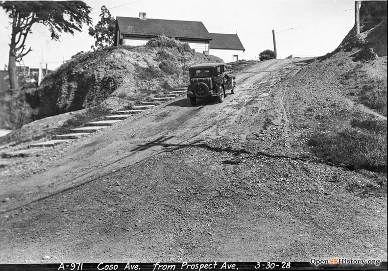 March 30 1928 view southeast down Coso Coso Ave from Prospect dpwbook41 dpwA971 wnp36.03625.jpg